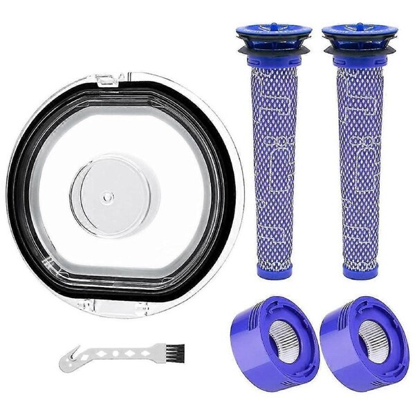 Dust Bin Lid & Post& Pre Filters Replacements for V7 V8 Animal Absolute
