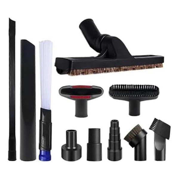Universal Vacuum Attachments Kit - Flexible Crevice Tool & Brush for Shop Vacuums