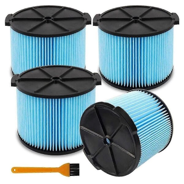 4 Pack VF3500 Fine Dust Filters for 3-4.5 Gallon Wet/Dry Shop Vacuums