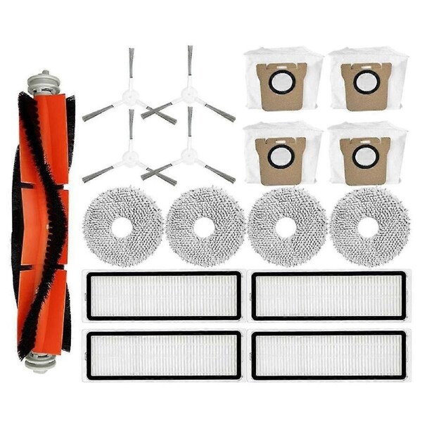 Main Brush, Side HEPA Filter, Mop Pad, Dust Bag for C102CN Robot Vacuum Cleaner