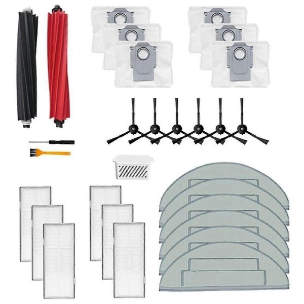 Replacement Parts for S8 Plus/S8 Pro Ultra Robot Vacuums: Brushes, Filters, Mop, Dust Bag