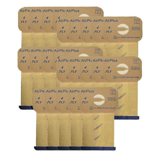 25PCS Replacement Style C 4-PLY Bags for Type C Canister Vacuums