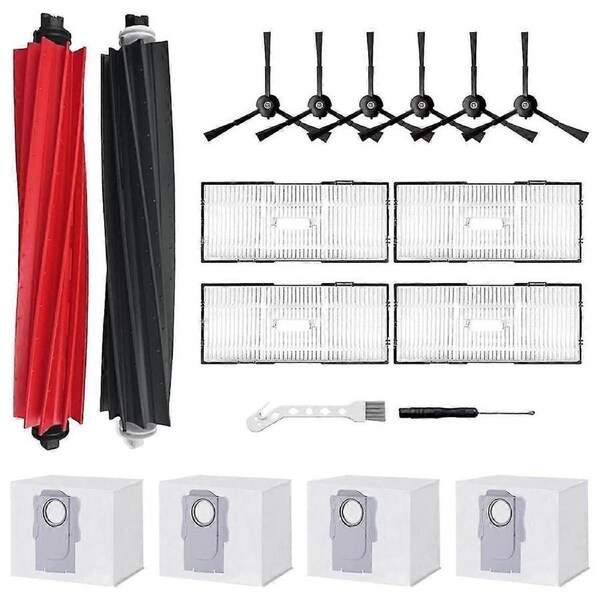 Replacement Parts for S8+/S8 Pro Ultra Robot Vacuums: Roller Brush, Dust Bag