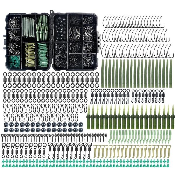 420pcs Carp Fishing Accessories Set Hooks Tackle Gear for Angler Equipment