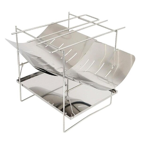 Outdoor Portable Camping Bench Grill Ultra Light Detachable Fire Burning Stove