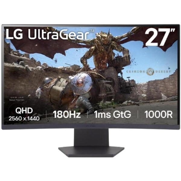 LG UltraGear GS60QC 27" QHD 180Hz Curved Gaming Monitor