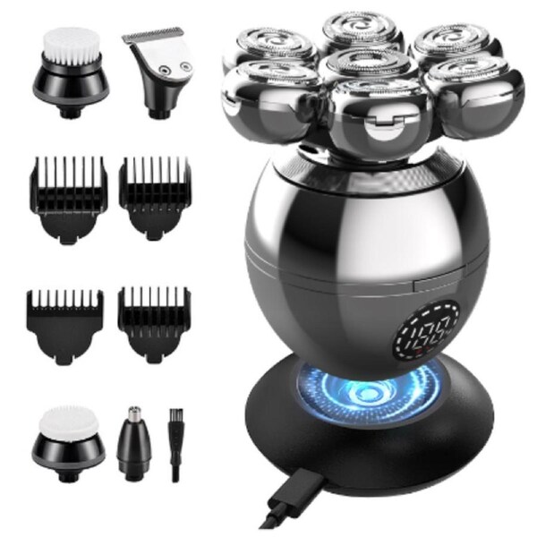 Alien Spaceship Shaver 7 in 1 Professional Cordless Electric Waterproof Rotary Rechargeable Shaver