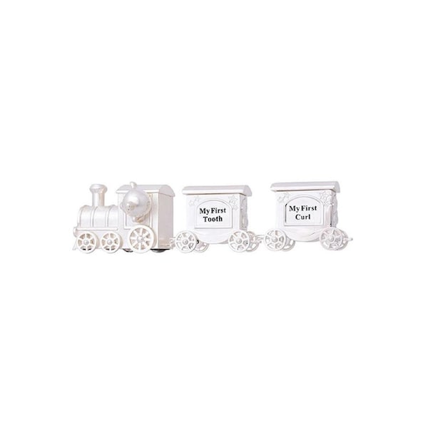 Gibson Gifts Silver Train 1st Tooth/Curl Baby/Toddler Gift w/ Box Keepsake