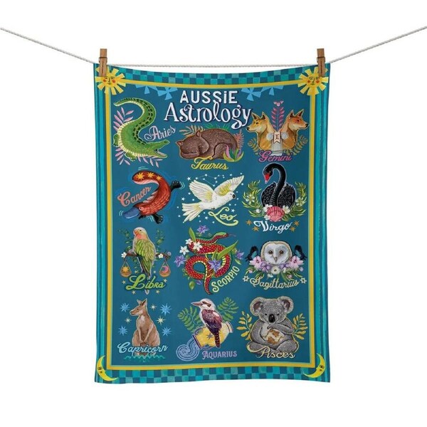 La La Land Aussie Astrology - Tea Towel