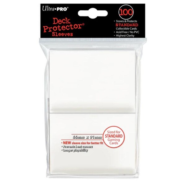 Ultra Pro TCG - Deck Protector Card Sleeves - White (100 Pack)