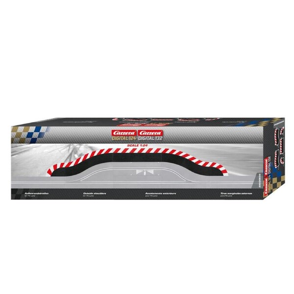 4pc Carrera Outside Shoulder For Pit Stop Lane Racing Toy Accessory 8y+