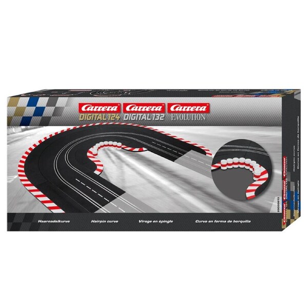 19pc Carrera Hairpin Curve Set 1/60° Slot Car Track Toy Racing Accessory 8y+