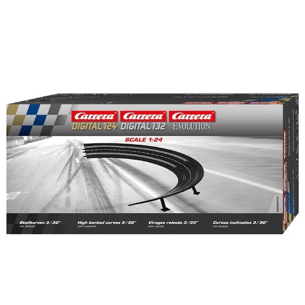 6pc Carrera Curve Track 3/30° Slot Car Racing Accessory Kids Toy Set 8y+