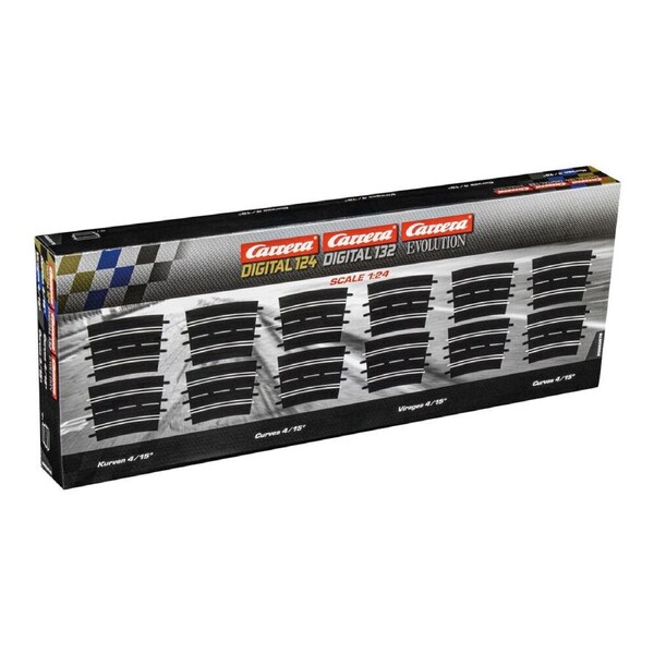 12pc Carrera Curve Track 4/15° Race Slot Car Racing Accessory Kids Toy 8y+