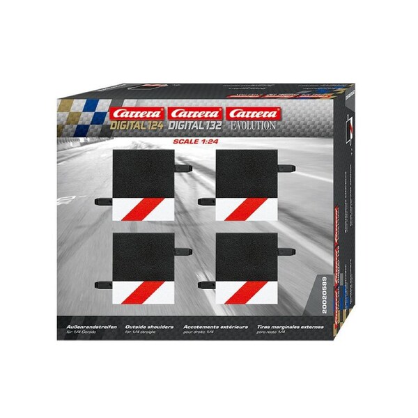 4pc Carrera Shoulder 1/4 Straight Kids/Children Racing Track Toy Accessory 8+