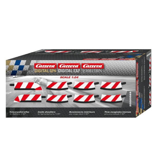 8pc Carrera Inside Shoulder Curve 1/30 Race Track Accessory Toy Set 8y+