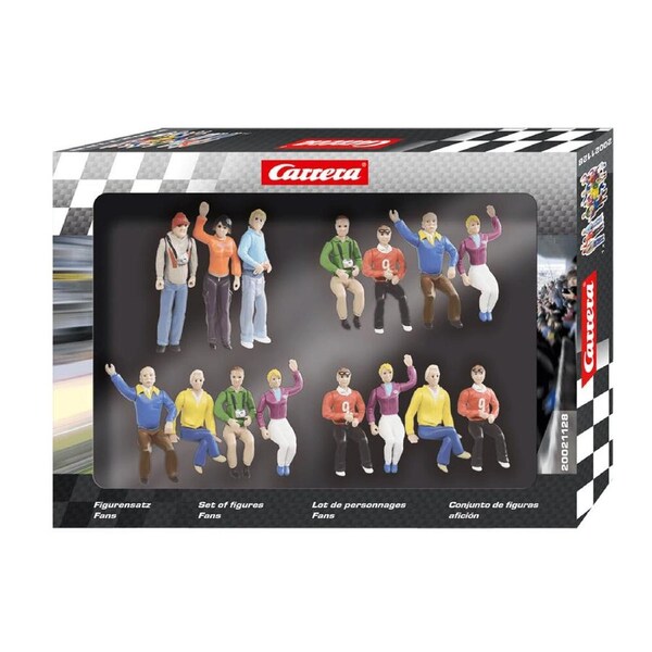 15pc Carrera Action Figures Racing Fans Slot Car Kids Racing Toy Accessory 8+