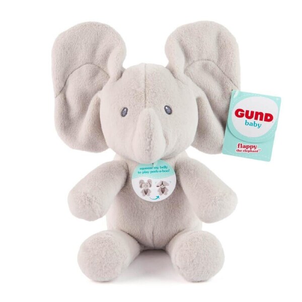 Gund Flappy Elephant Handheld Peek-a-Boo Plush 30cm
