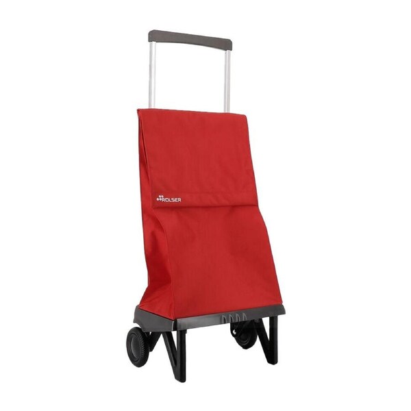 Rolser Plegamatic Folding 2-Wheel Shopping/Market Trolley Bag Storage 40L Red