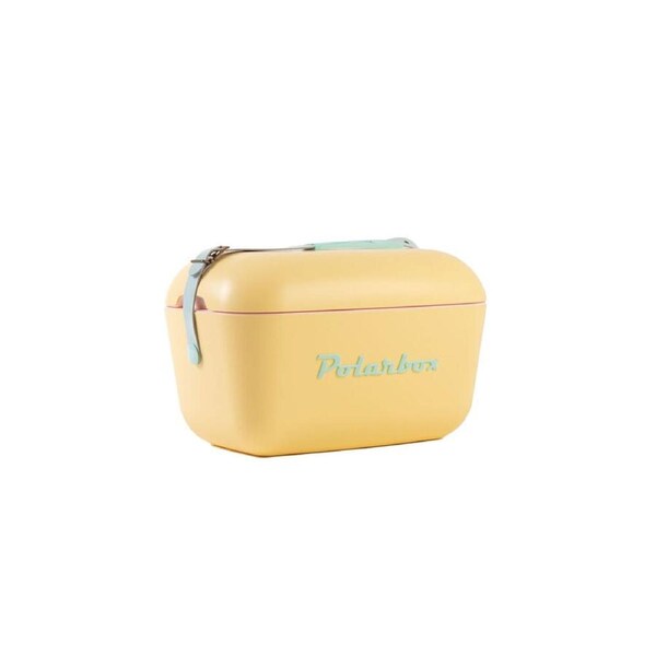 Polarbox Pop 12L Insulated Cooler Box Container w/ Adjustable Strap Yellow/Cyan