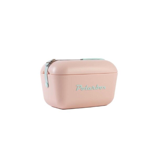 Polarbox Pop 20L Insulated Cooler Box Container w/ Adjustable Strap Nude/Cyan