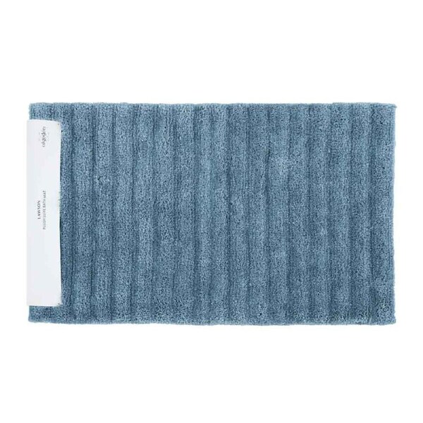 Algodon Polyester Lawson Plush Bath Runner Non-Slip Soft Mat Denim 50x100cm