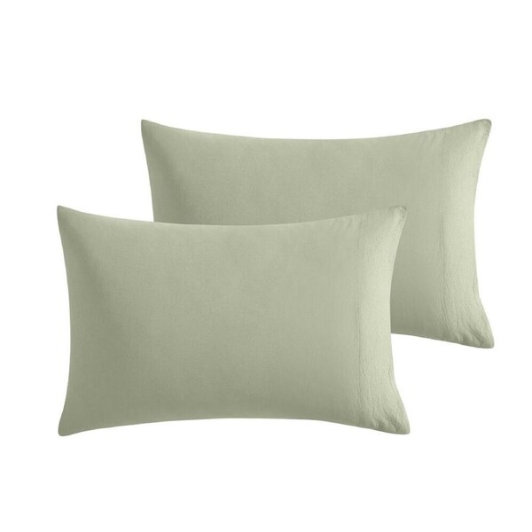 2pc Ardor Boudoir Waterproof Microfibre Pillowcases Cushion Cover Green 48x74cm