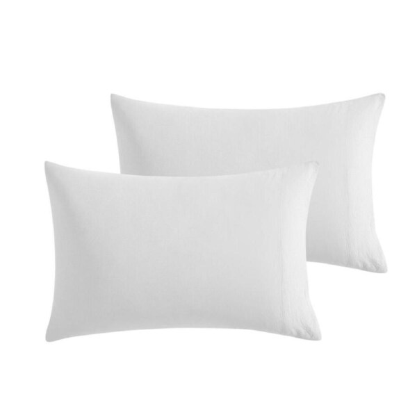 2pc Ardor Boudoir Waterproof Microfibre Pillowcases Cushion Cover White 48x74cm