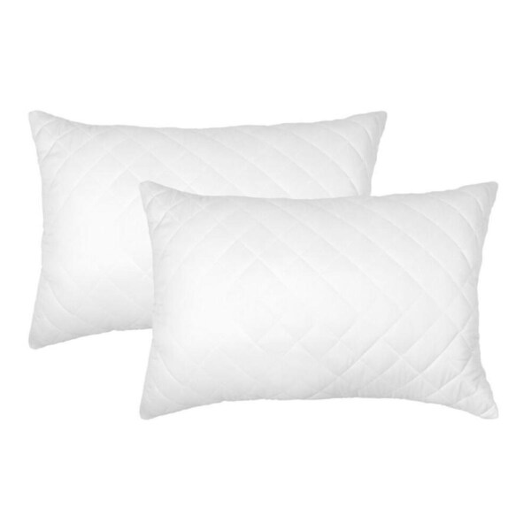2pc Ardor Boudoir Quilted Microfibre Soft Pillow Protector White 50x75cm