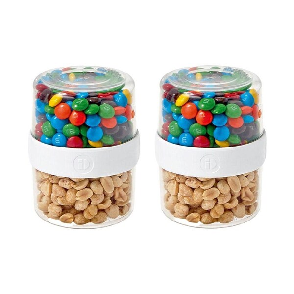 2PK iDesign Fresh Stack N Snack Double Sided Pantry Food Container Clear Small