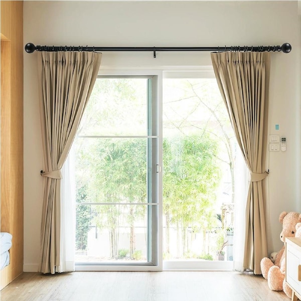 Marlow Extendable Curtain Rod 90-270cm Matte Black