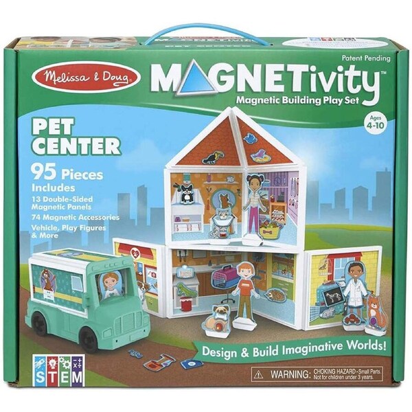 Melissa & Doug Magnetivity Magnetic Building Pet Center Playset