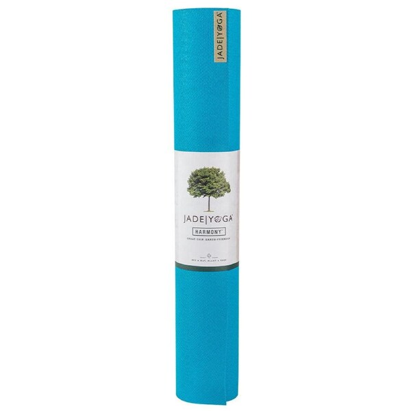 Jade Yoga Harmony Mat Natural Rubber Yoga Mat 172cm 68 inch - Sky Blue