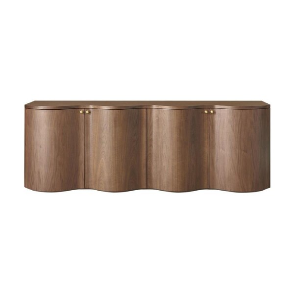 Jaya Wave 215cm 4 Door Buffet Table Storage Unit Walnut
