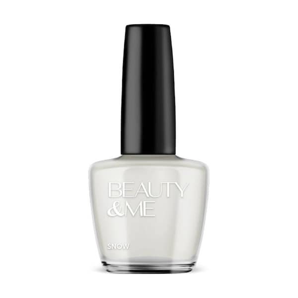 Beauty & Me Nail Polish High Shine Quick Dry Long Lasting 49 Snow White 12ml