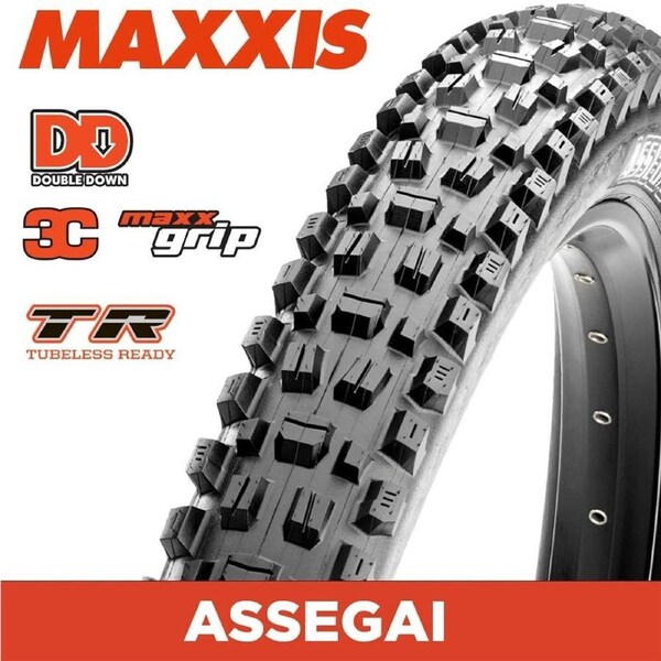 MAXXIS Assegai - 27.5 X 2.60 WT - Folding TR - DD 120x2 TPI - 3C MaxxGrip - Black
