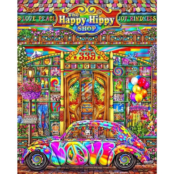 Holdson - Don't Worry Be Happy - The Happy Hippy Shop Puzzle 1000pc