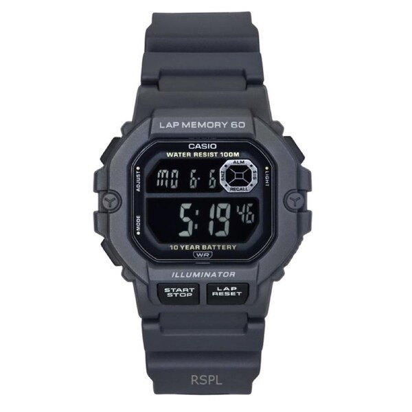 Casio Standard Digital Resin Strap Quartz WS-1400H-8BV 100M Men's Watch