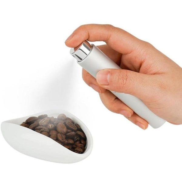 watchget Coffee Bean Dosing Cup and Spray Bottle Kit Coffee Dosing Tray Ceramic Dosing Vessel Loose Leaf Tea Vessel Single Dose Measuring Tray Set, White