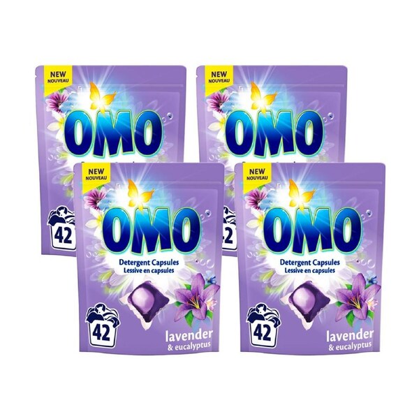 Omo Pk42 Detergent Capsules Lavender And Eucalyptus 4 Pack