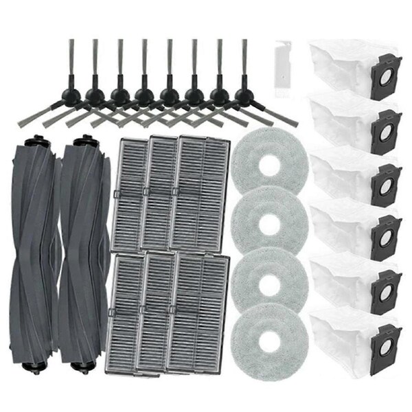 JOYBUY Parts Kit for E30 Ultra Robot Vacuum - Brush HEPA Mop Cloth Dust Bags