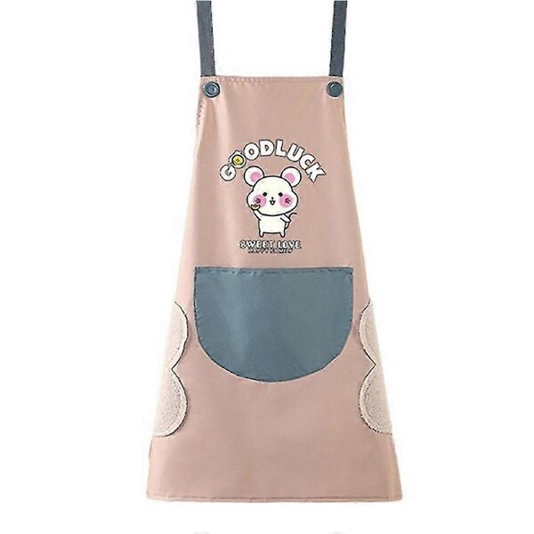 JOYBUY Cartoon Mouse Kitchen Apron For Men Women Home Cleaning Tools-pink