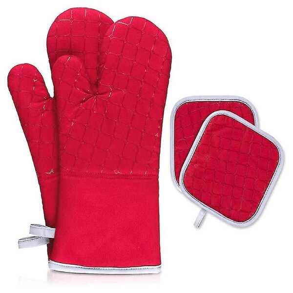 JOYBUY Kitchen Oven Glove High Heat Resistant 500 Degree Extra