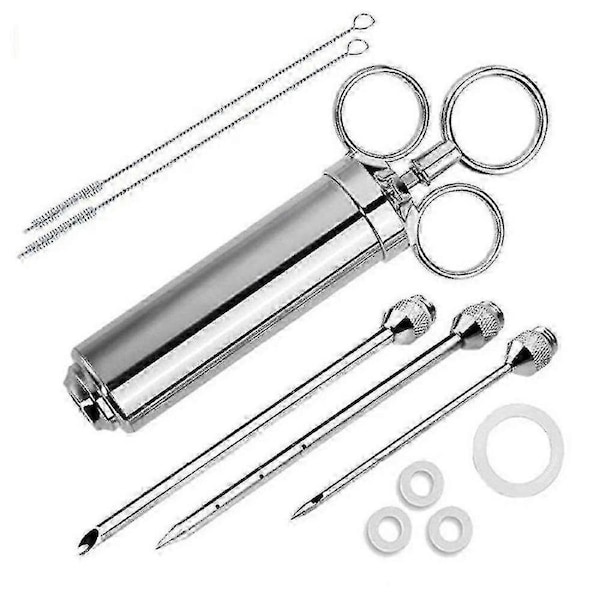JOYBUY Meat Injector Syringe, Stainless Steel Marinade Flavor Injector Kit