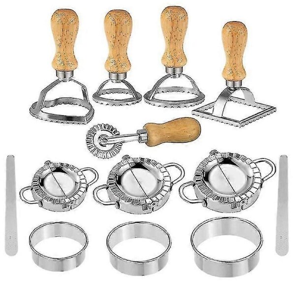 JOYBUY 13 Pieces Ravioli Maker Dumpling Maker Ravioli Mold Stainless Steel Ravioli Cutter Cake Biscuit Cookie Mold Ravioli Maker, Ravioli Cutter Kitchen Acce