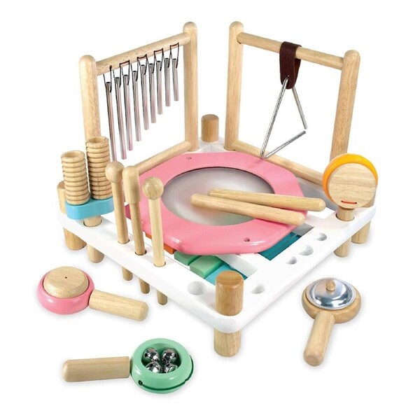 I'm Toy Wooden Melody Mix Musical Instrument Set for Kids Pastel
