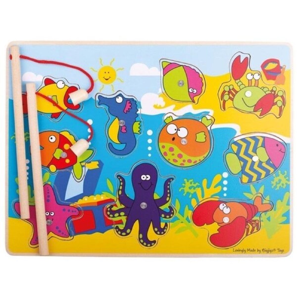Bigjigs Toys Magnetic Fishing Fun Wooden Fishing Game for Kids