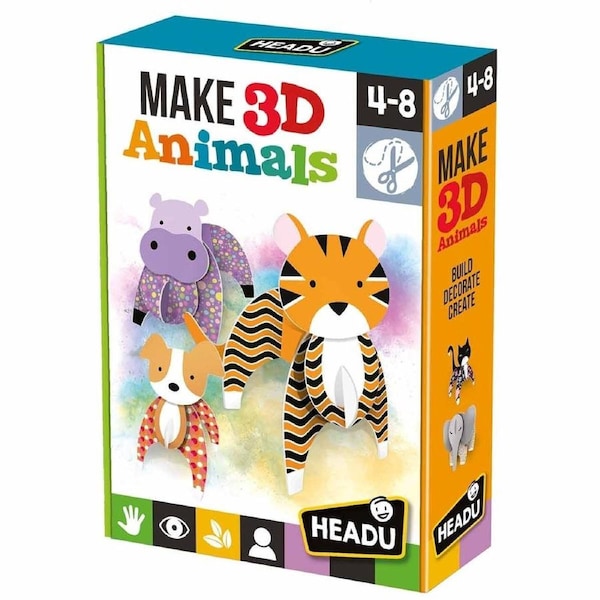 Headu Make 3D Animals Creative Craft Assembly Kit for Kids