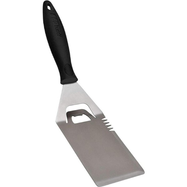 BBQ Buddy Professional Stainless Steel Grill Spatula, 35.5cm Heavy Duty Turner with Ergonomic Handle, Premium BBQ Tool for Outdoor Grilling