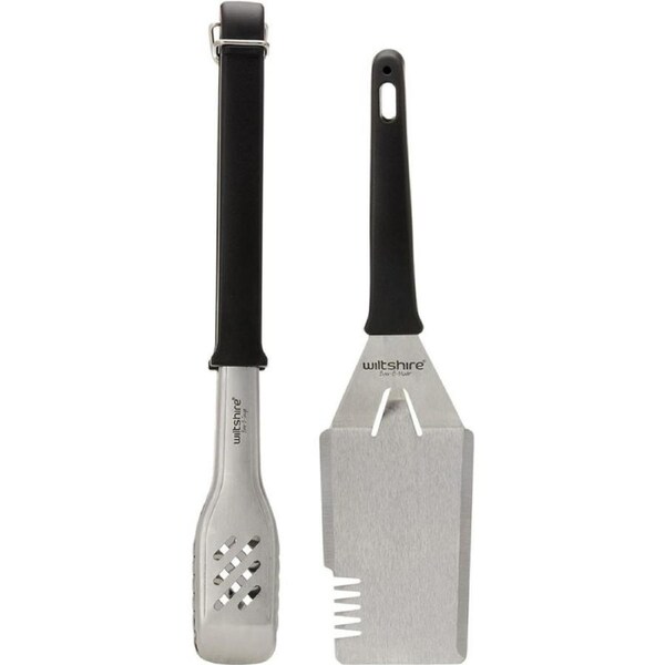 Wiltshire BAR-B PACK, Premium BBQ Cooking Spatula Pack, SilverBlack